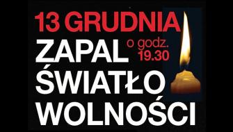 obraz-1 na stronie o tytule: "Zapal Światło Wolności" – kampania społeczna w rocznicę wprowadzenia stanu wojennego w Polsce