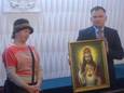 Obraz Chrystusa Króla w sali konferencyjnej Urzędu Miasta